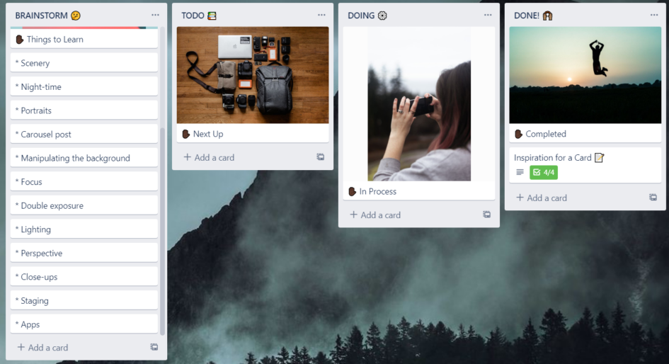 Trello workboard